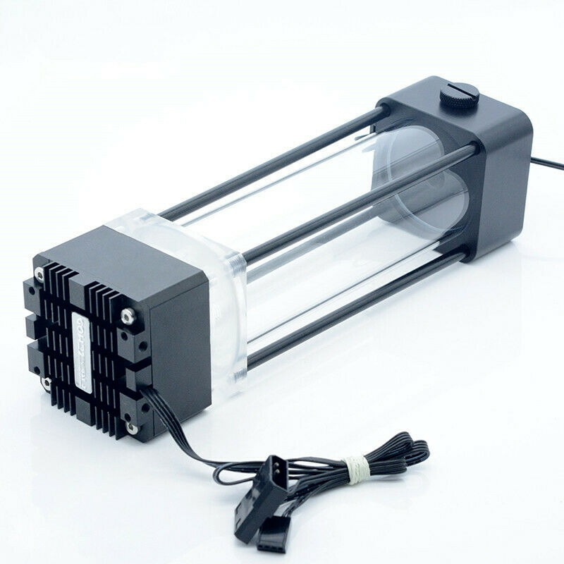 Square Reservoir Water P ooling Tank Reservoir 300mm w/Thermometer+Pump Blak
