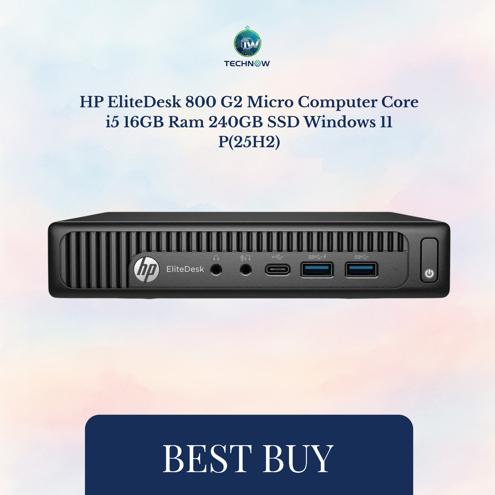 HP EliteDesk 800 G2 Micro Computer Core i5 16GB Ram 240GB SSD Windows 11 P(25H2)