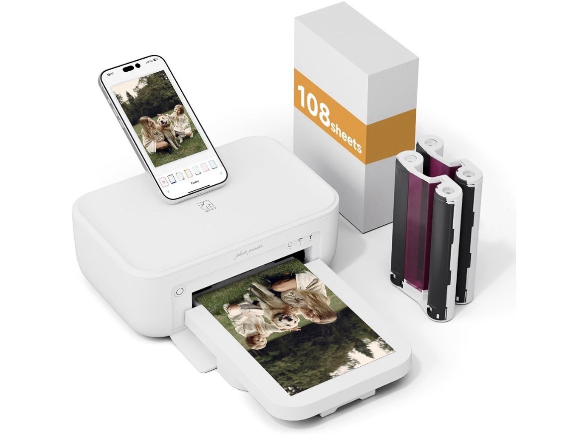 HPRT Photo Printer 4×6”, Wi-Fi Full-Color Instant Phone Phtoto Printer for iPhon