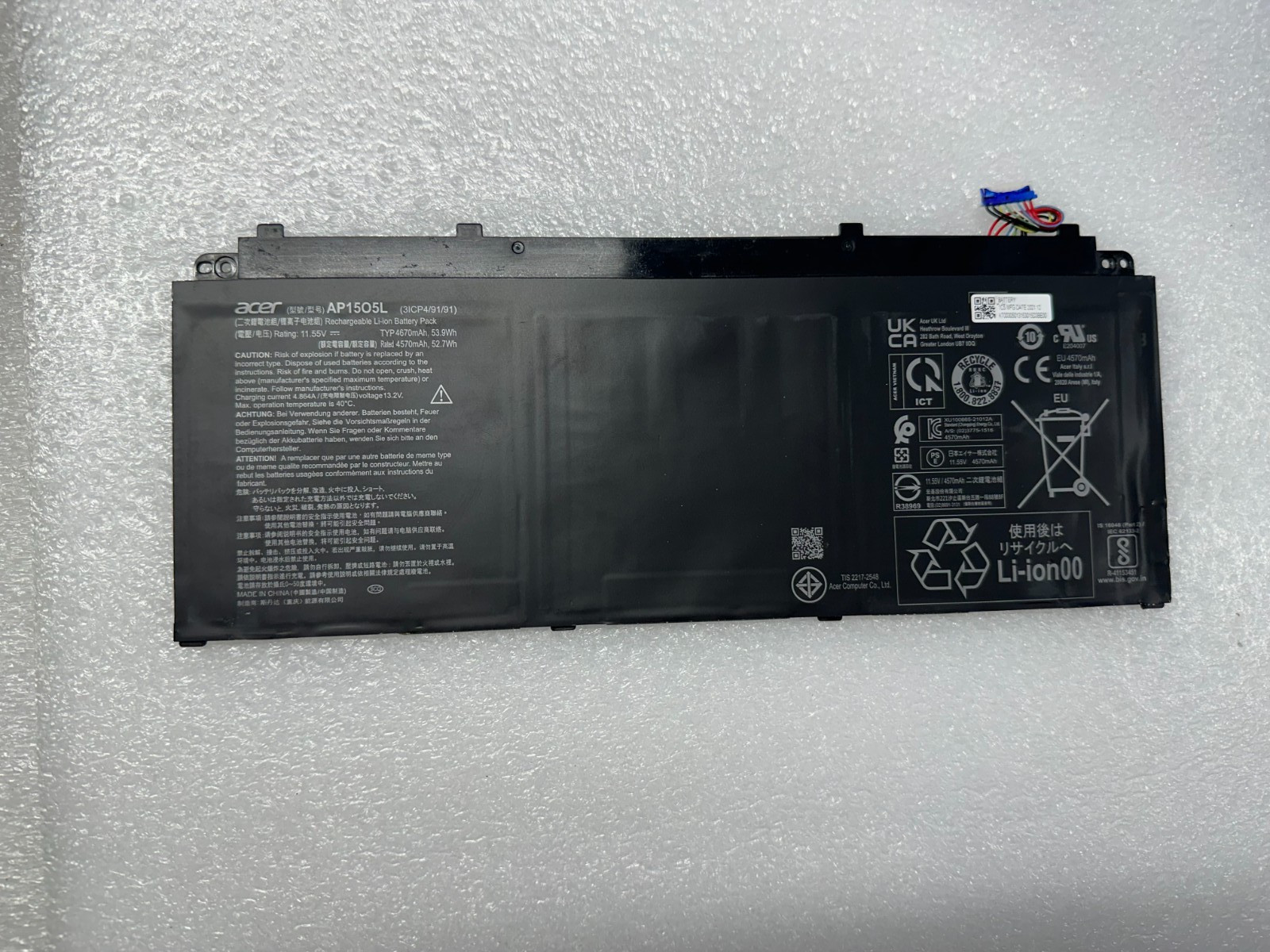 Acer Swift Edge SFA16 41 R7SU genuine original battery AP15O5L