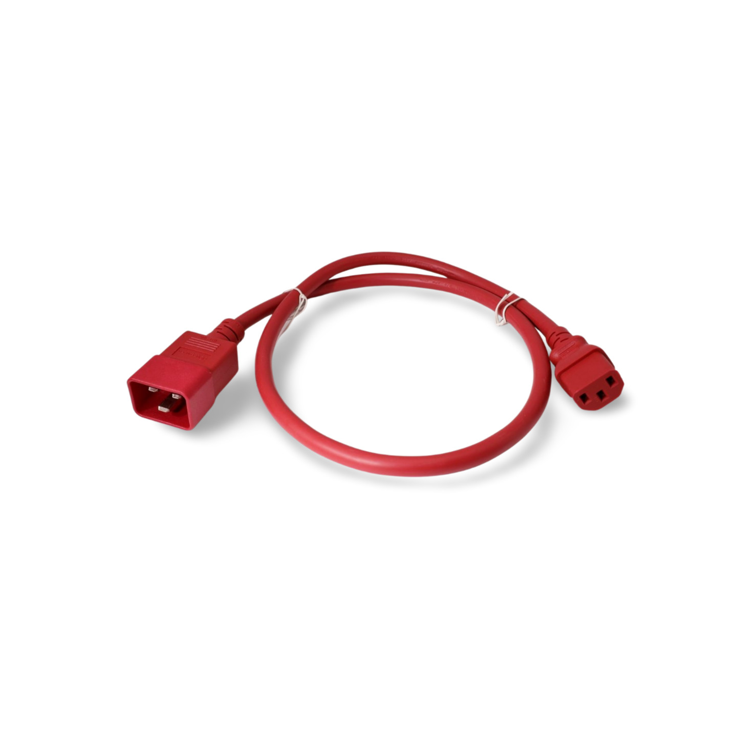 3ft PC PDU Power Cord C20 to C13 (15A 14AWG Universal Jumper) - Red