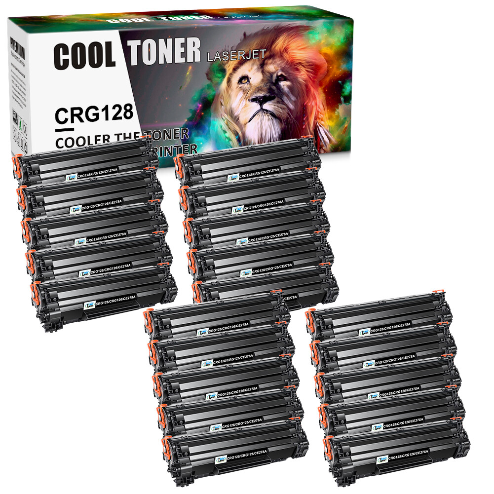 20 Pack Black Toner For Canon 128 ImageClass D530 D550 MF4550d MF4570dn MF4570dw