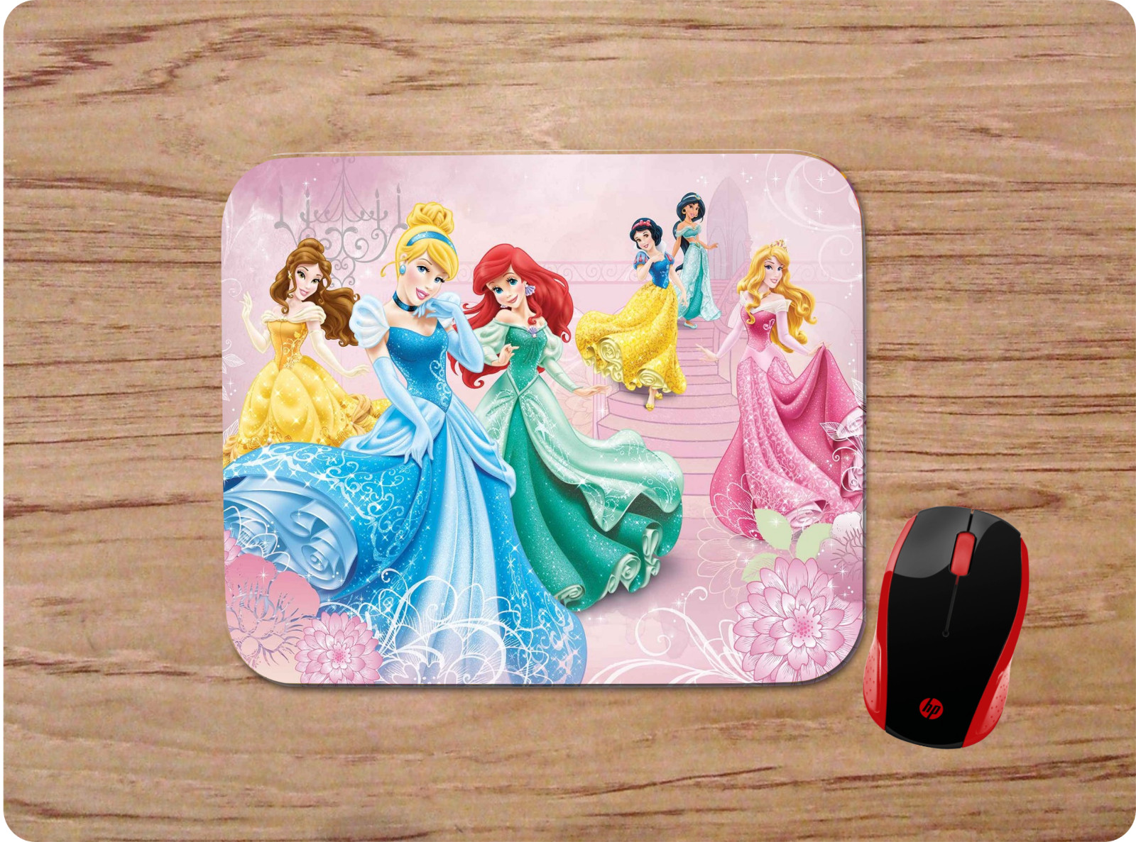 DISNEY PRINCESSES CUSTOM NEOPRENE MOUSE PAD DESK MAT HOME SCHOOL OFFICE GIFT 