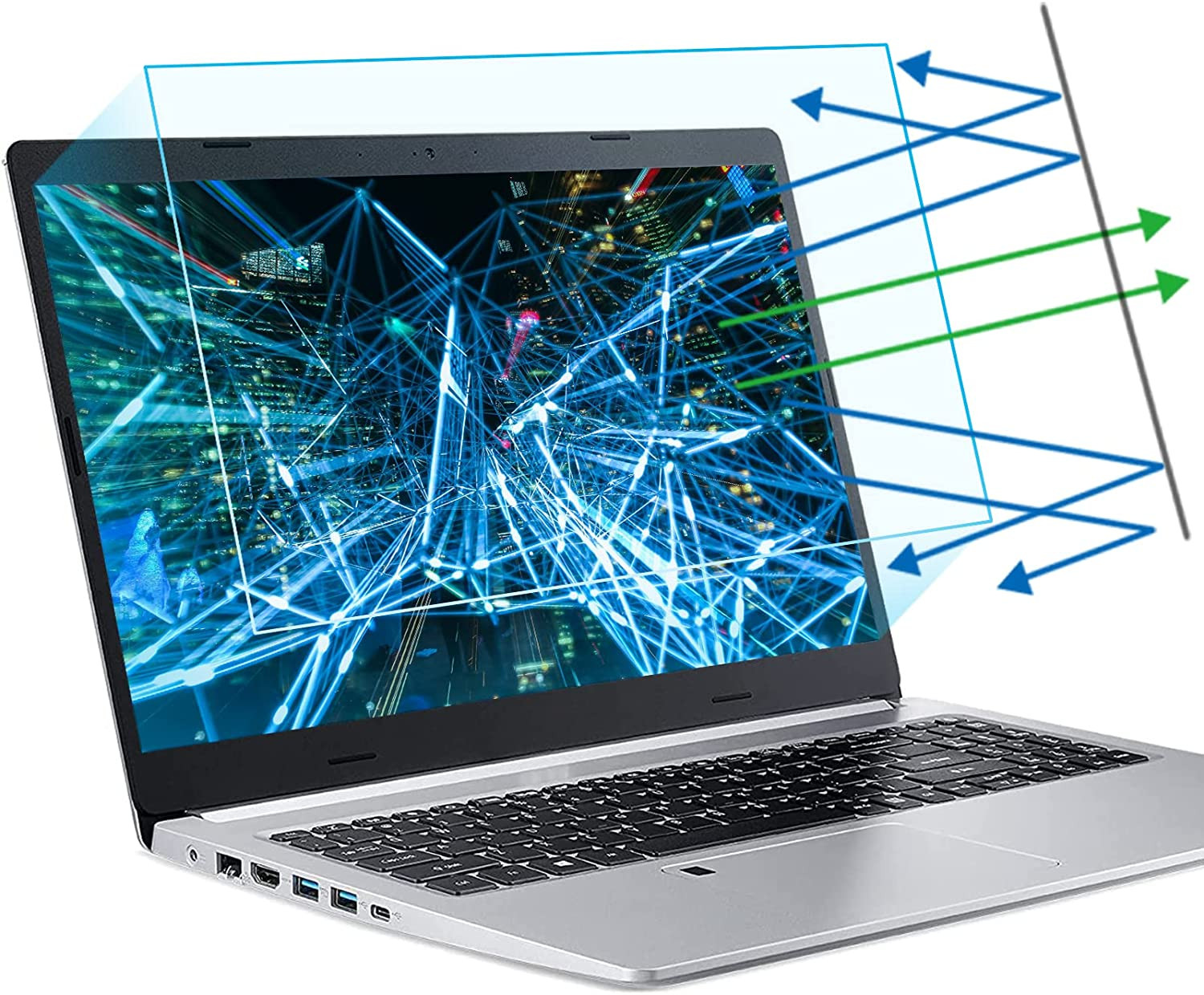 2-Pack 15.6 Inch anti Blue Light Laptop Screen Protector, Eye