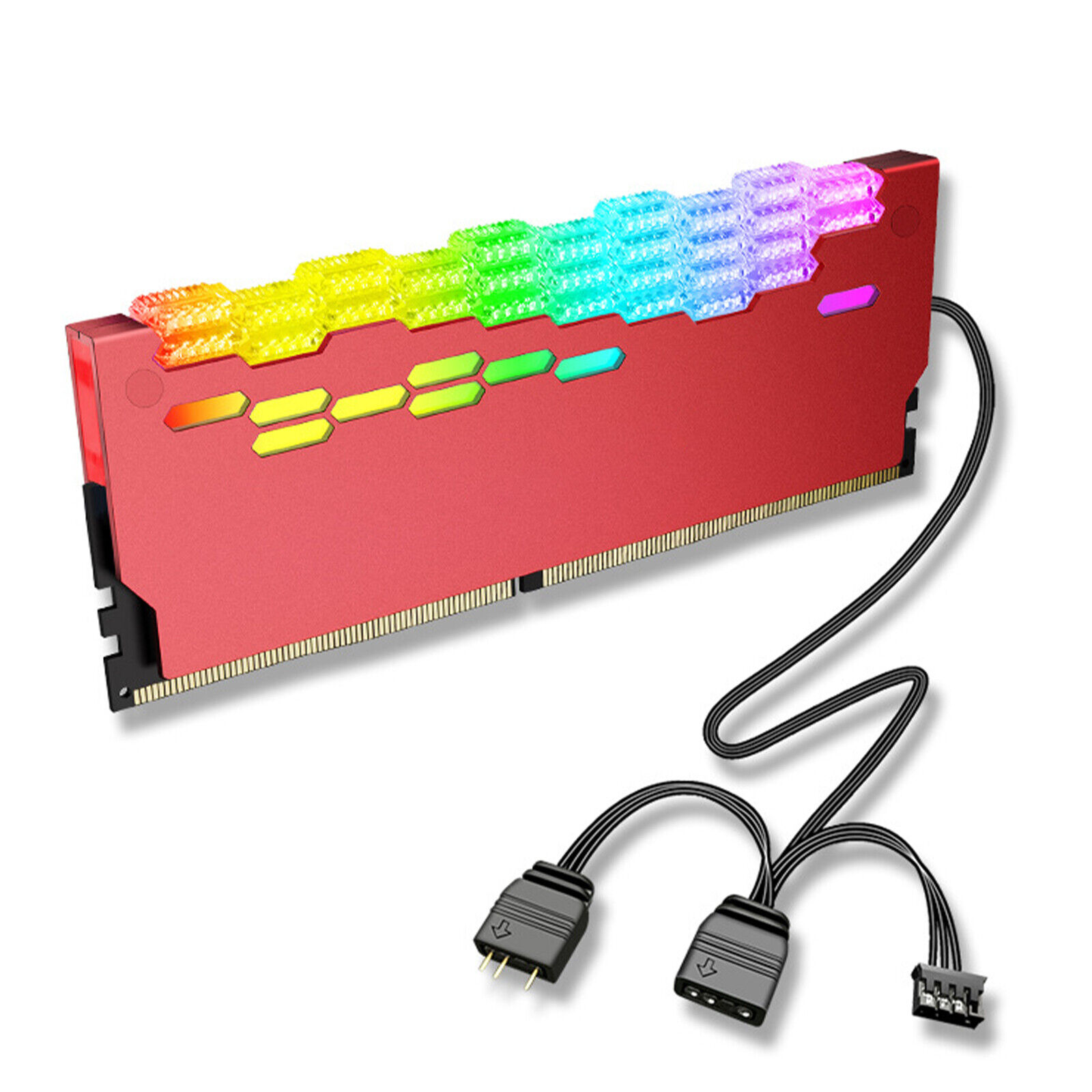5V COOLMOON DIY ARGB RAM Heatsink Desktop Computer Memory Heat Spreader Cooler a