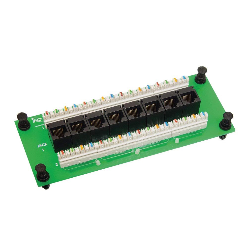 ICC CAT6 8-Port Ethernet Data Module, Push-Pin Mount, 1-Pack