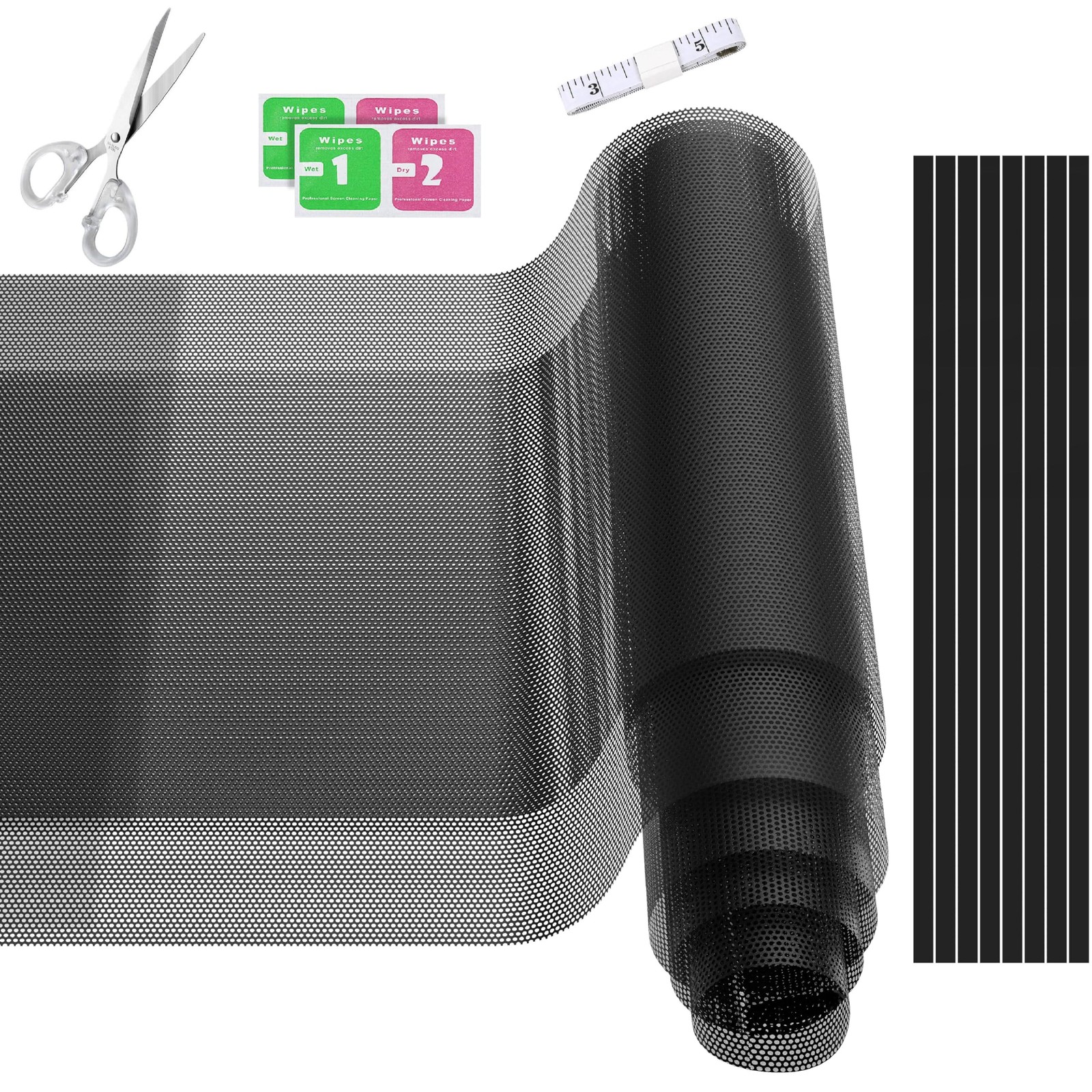 2-Pack 120x30cm Magnetic Dust Mesh Filter for PC Case Fans, PVC Vent Dust Cover