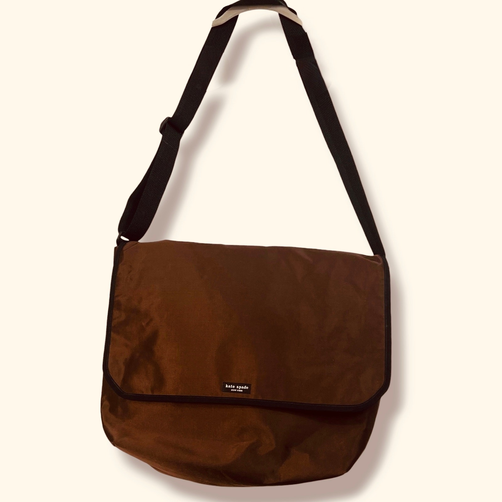 VTG KATE SPADE NY Brown Messenger Crossbody Bag USA  Laptop Bag Academia
