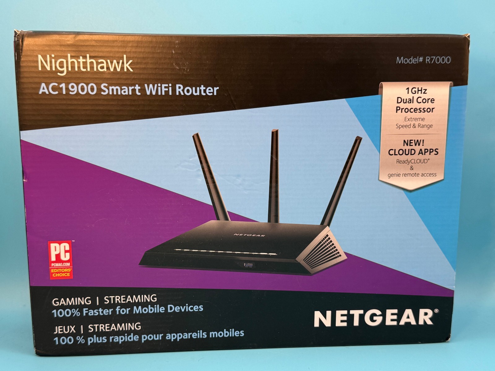 NETGEAR Nighthawk AC1900 WiFi VDSL/ADSL Dual Band Modem Router D7000