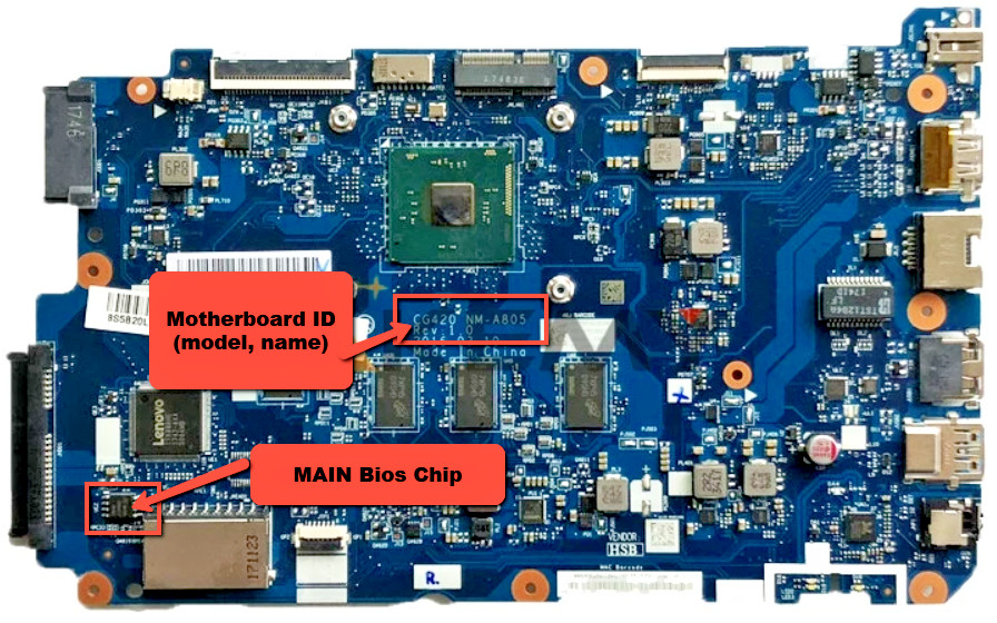Lenovo Ideapad 110-15IBR Bios Chip, For MB: CG420 NM-A805, New Bios Chip