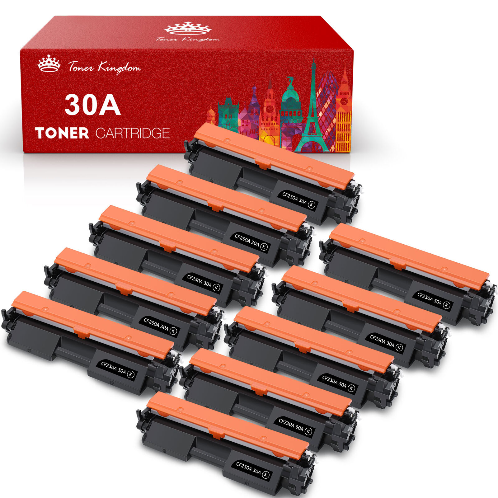 10x CF230A 30A Toner compatible with HP LaserJet MFP M227fdw MFP M227fdn M227sdn