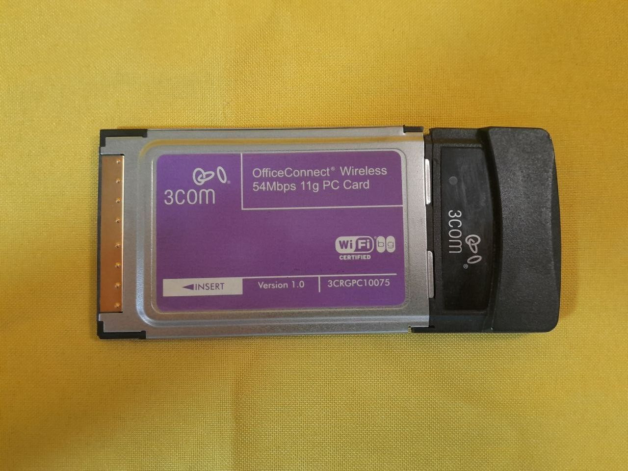 3COM Model: 3CRGPC10075 OfficeConnect Wirless 54Mbps 11g PC Card RD1