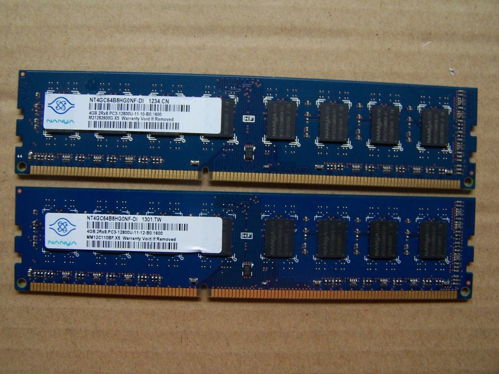 8GB 2X4GB DDR3 PC3-12800U Desktop Memory Ram DELL HP LENOVO ACER GATEWAY 