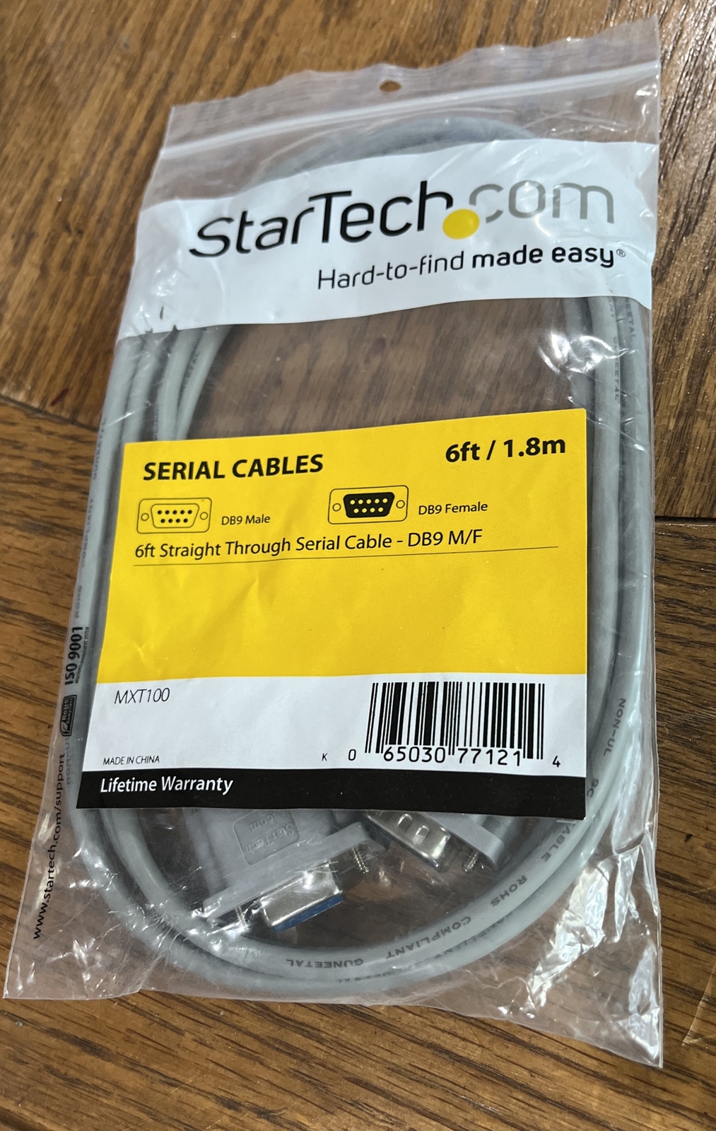 Lot Of 10 StarTech.com Straight Through Serial Cable - DB9 M/F - 6 Feet (MXT100)