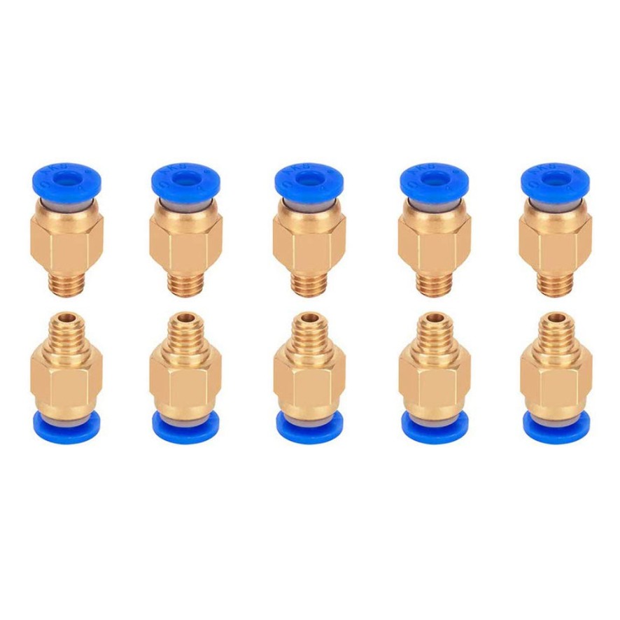Aokin 10 Pcs PC4-M6 Pneumatic Fitting for Creality Ender 3/3 Pro/3 V2, Ender 5/5