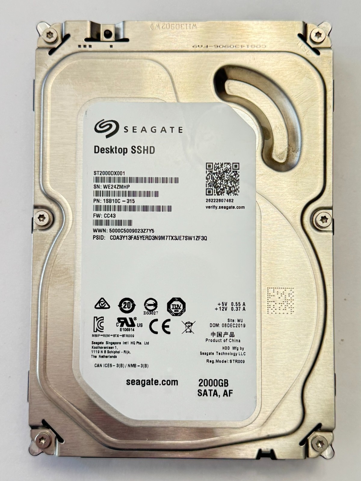 Seagate Desktop SSHD 2TB ST2000DX001 3.5" SATA Hybrid Hard Drive Tested