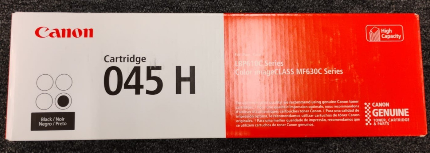 CANON 045H High-Yield BLACK TONER CARTRIDGE - 1246C001 - New , P2
