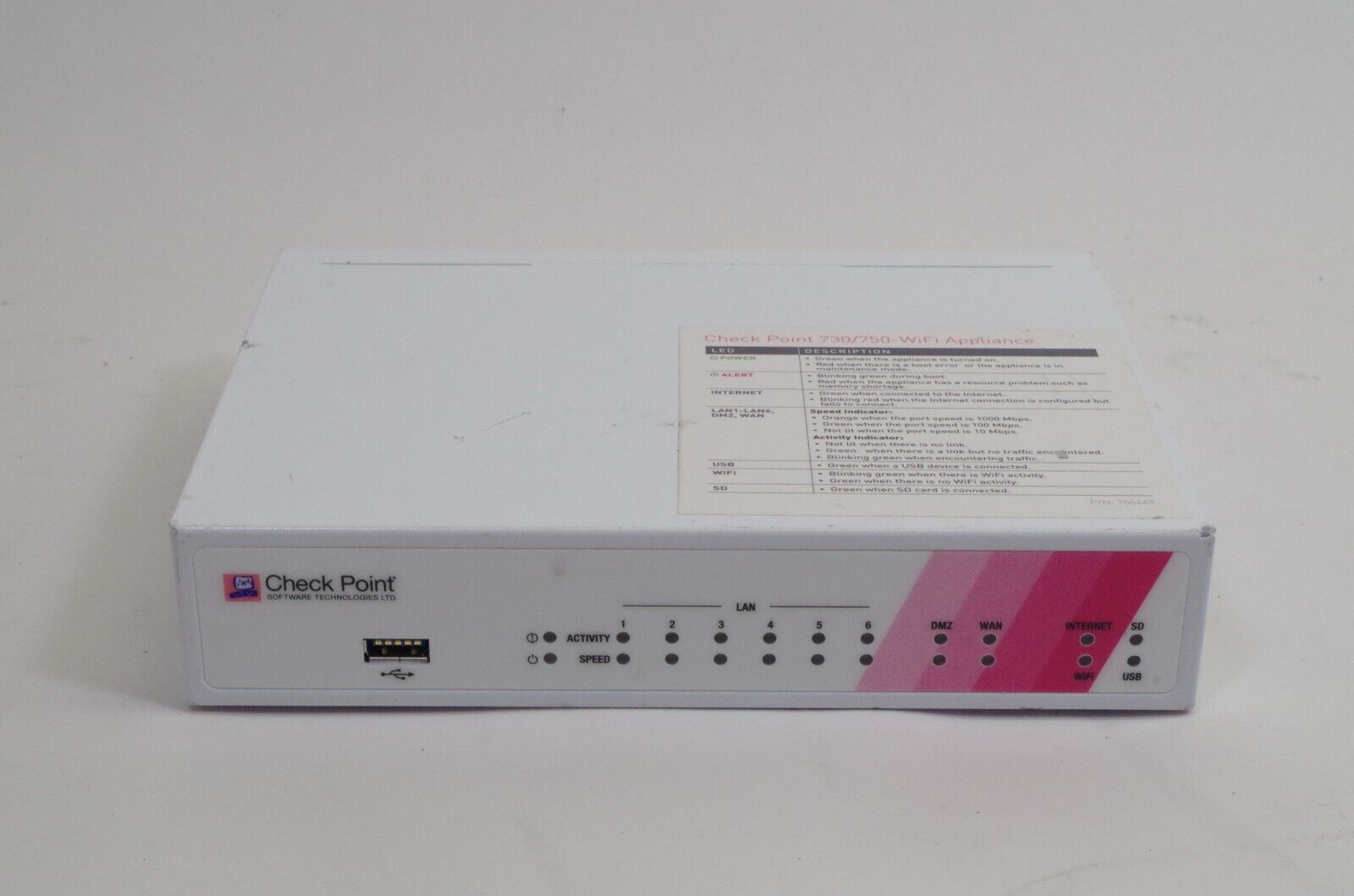 Check Point L-71W Used 6 Port Gigabit Firewall Appliance Gateway Wifi