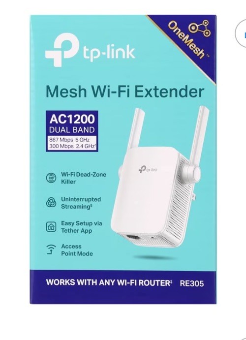 TP-LINK RE305 AC1200 Mesh WiFi Dual Band Wireless Range Extender NEW