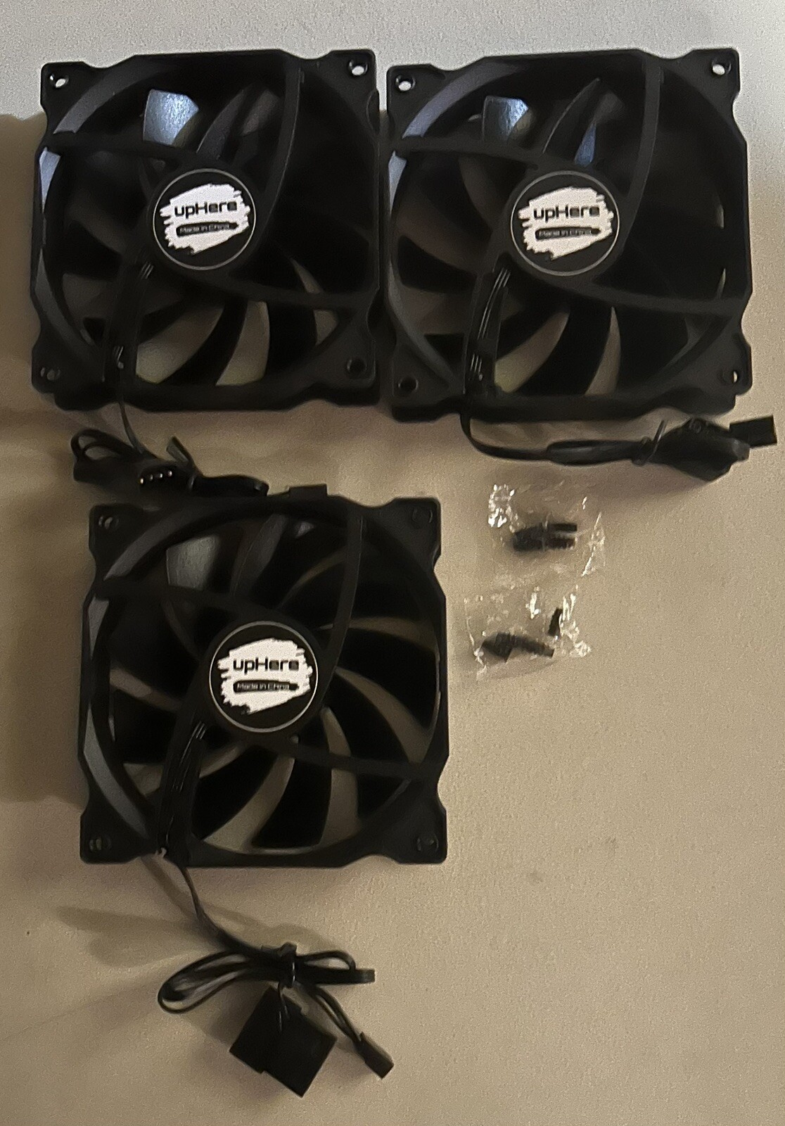 Uphere 3-Pack Long Life Computer Case Fan 120Mm Cooling Case Fan For Computer Ca