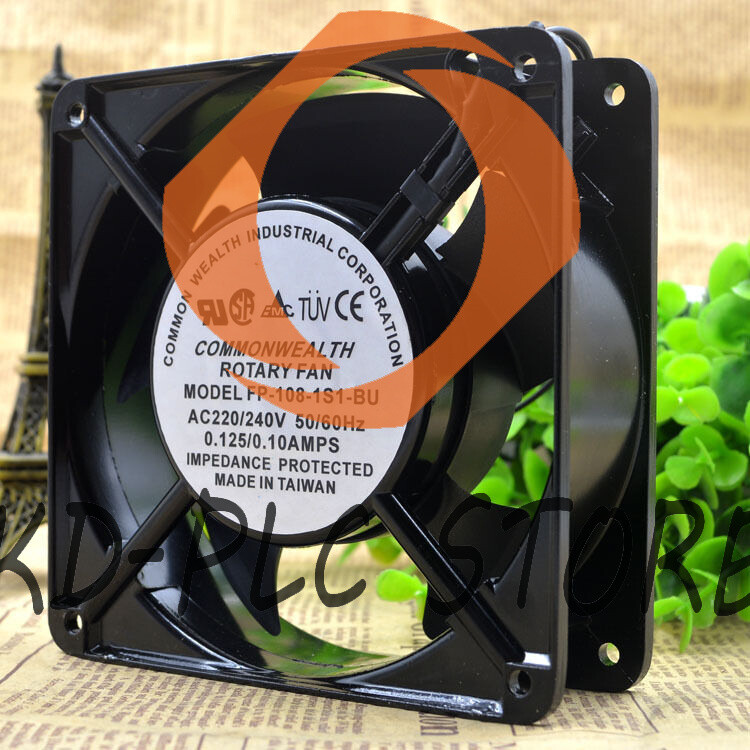 New 1 PCS COMMONWEALTH Rotary Fan FP-108-1 S1-BU AC 220V 12038 12CM 2 Wire