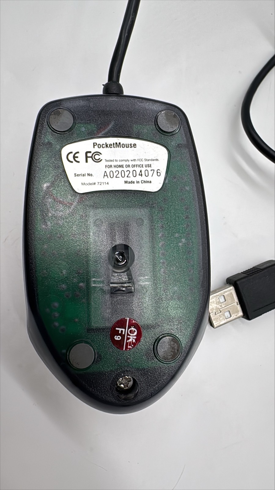 Kensington PocketMouse USB Wired Mini Mouse Portable Lightweight Travel