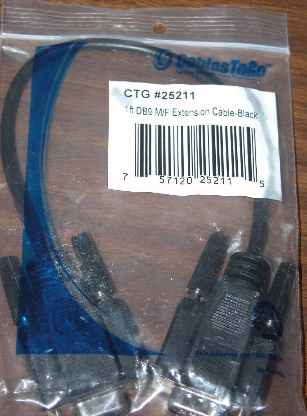 New CablesToGo 25211 DB9 M/F Extension Cable 1ft Serial RS232 - Ships from USA