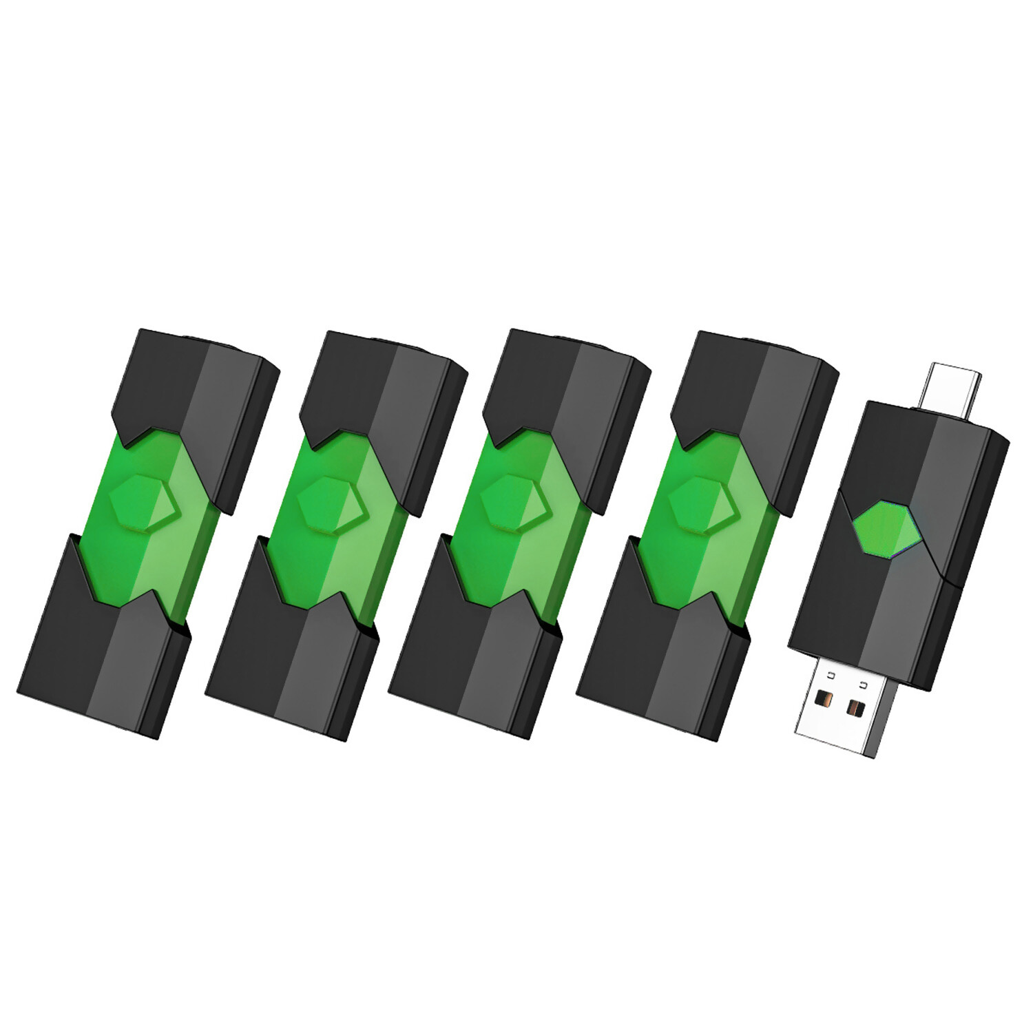 USB 2.0 5/10PCS 2 In1 Type-C Dual Flash Drive  32GB 64GB 128GB USB Memory Stick