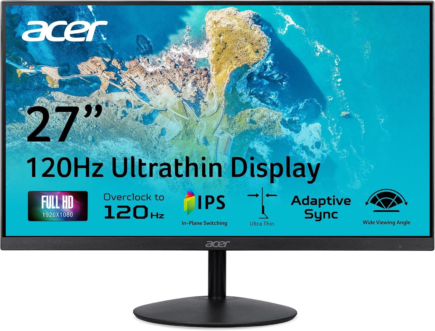 Acer 27"IPS FHD 1920 x 1080 Home Office Monitor SB270 G0bi Adaptive-Sync Support