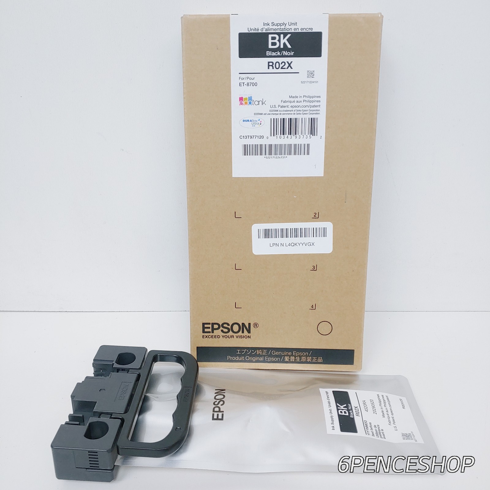 *Sealed the Nozzle* EPSON R02X Black Ink Supply Unit C13T977120 05/2029