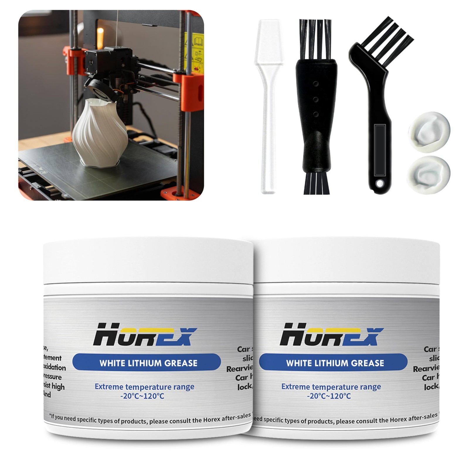 2pcs 3D Printer Lithium Grease 3.53oz Lubricant Printing Machine Lead Screw G...