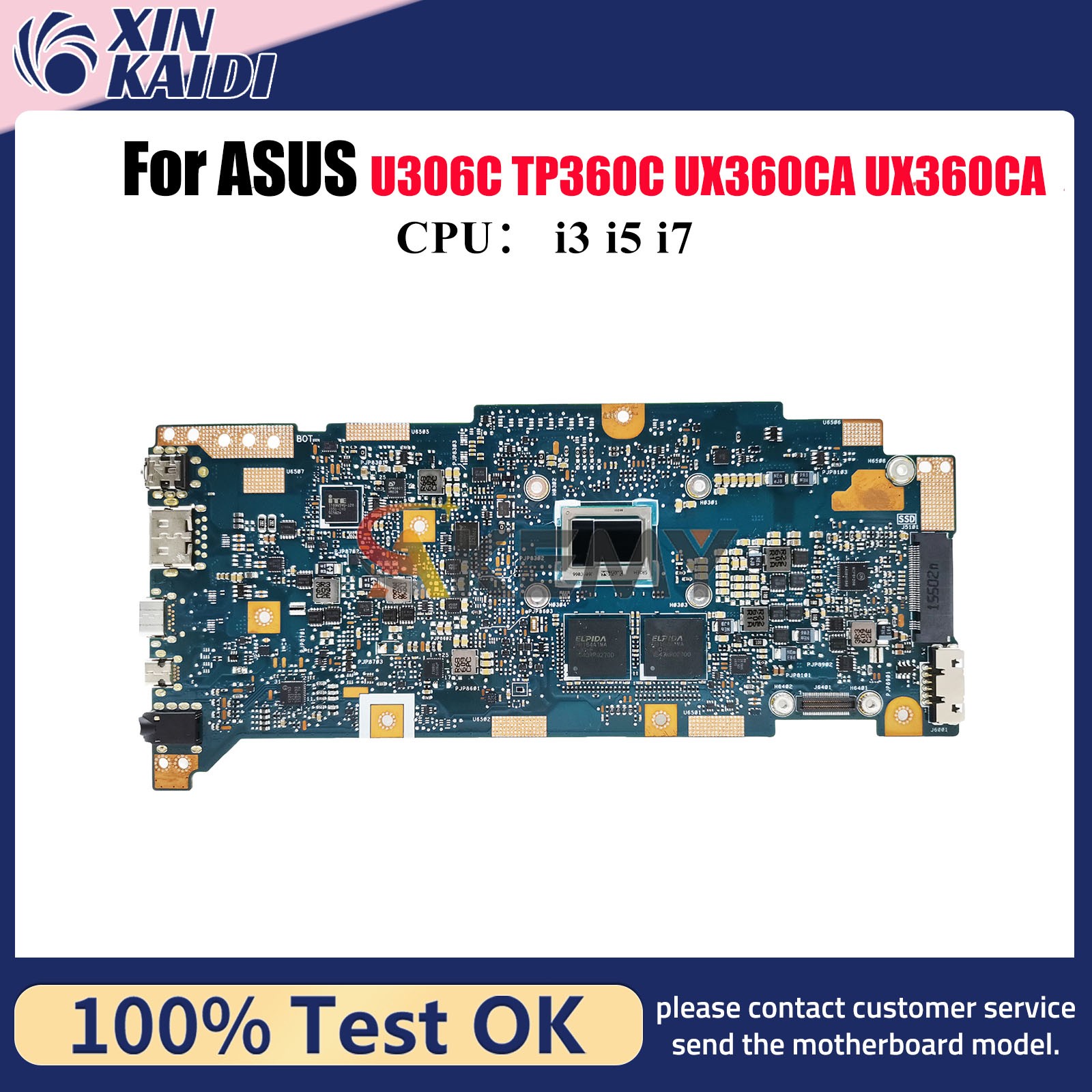 UX360CA Laptop Motherboard For ASUS U306C UX360C TP360C Mainboard W/ CPU