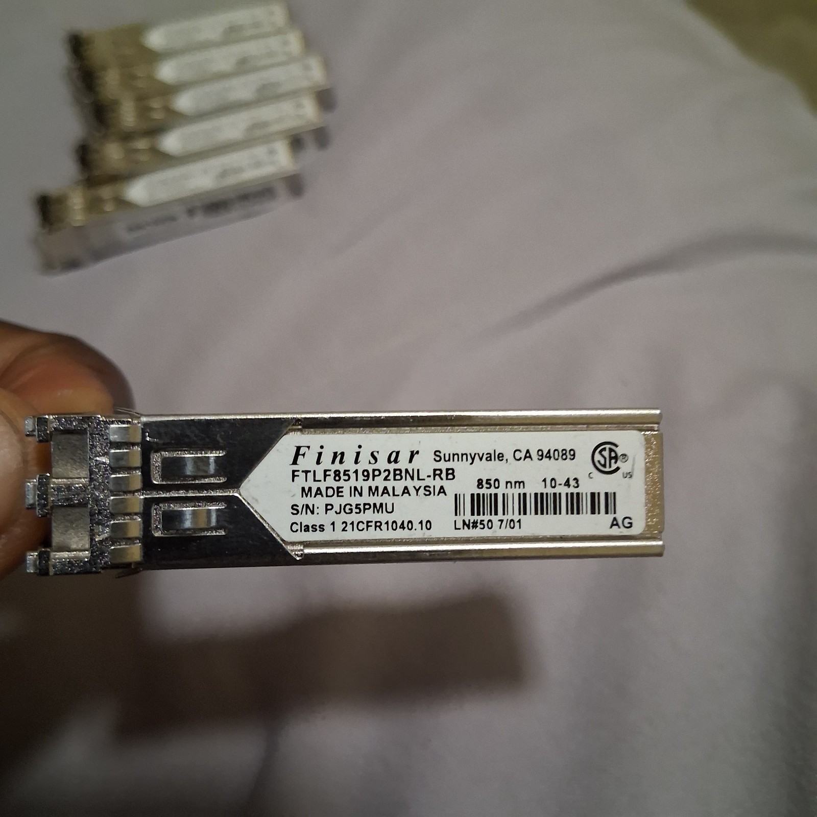 [LOT OF 6] FTLF8519P2BNL-RB 1000BASE-SX 2G FC SFP Optical Transceiver 850nm
