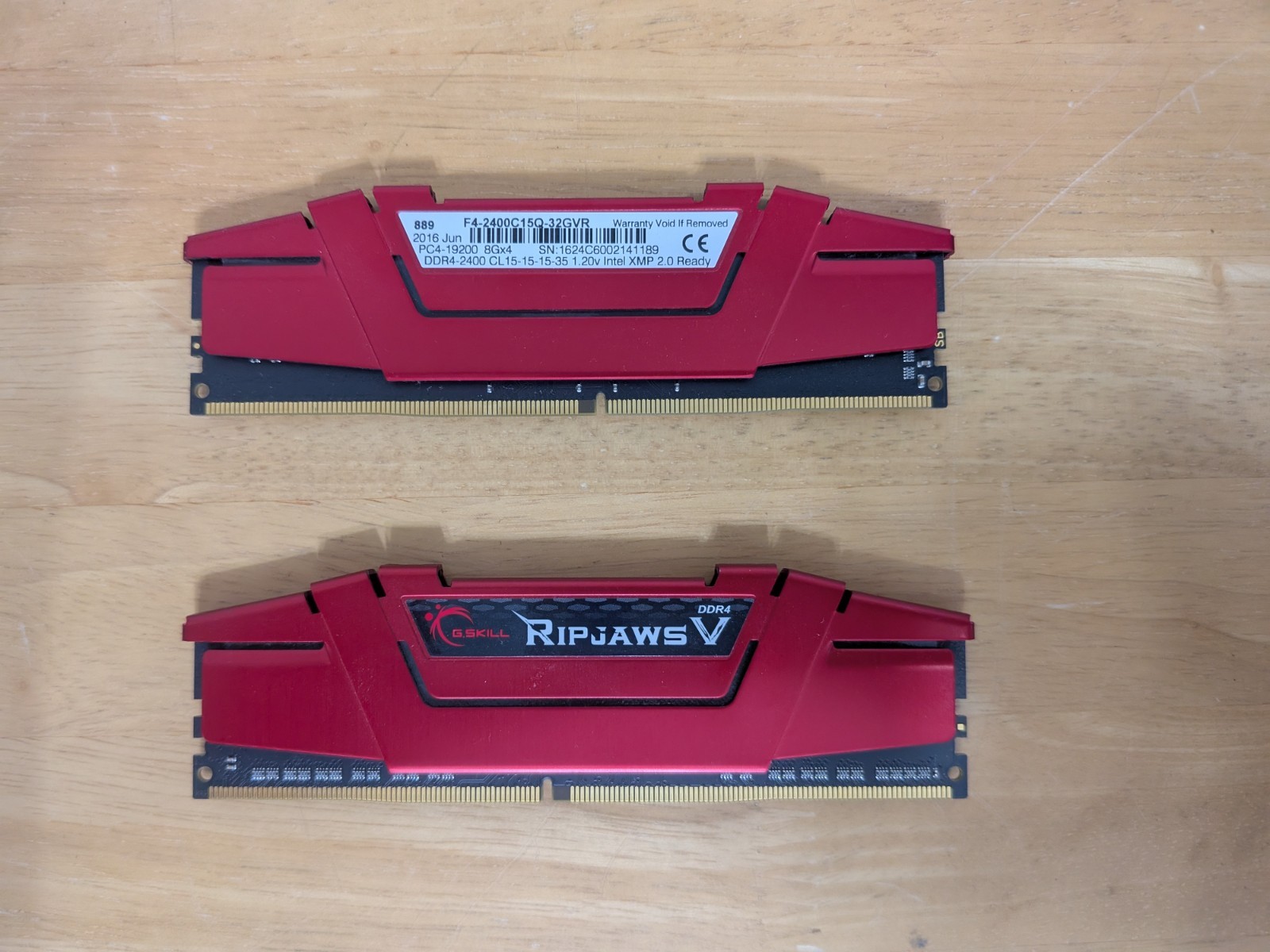  G Skill Ripjaws V DDR4 Ram 8x2 16 GB 2400