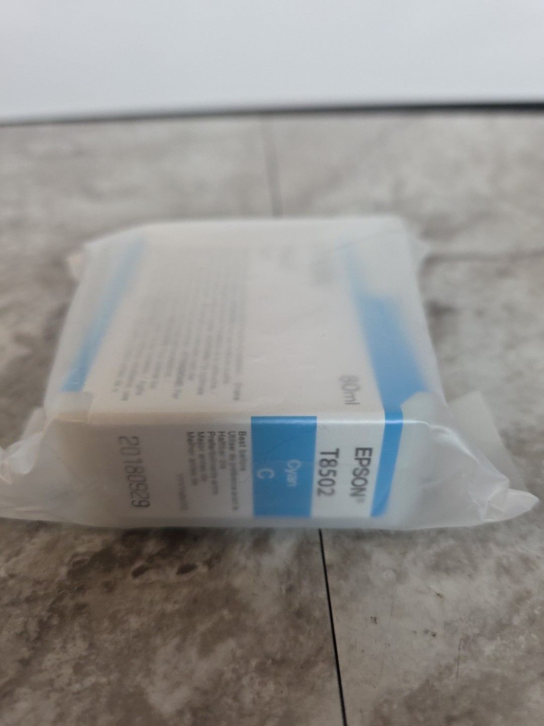 Epson T8502 Cyan Ink Cartridge – Original OEM – New Sealed (No Box)