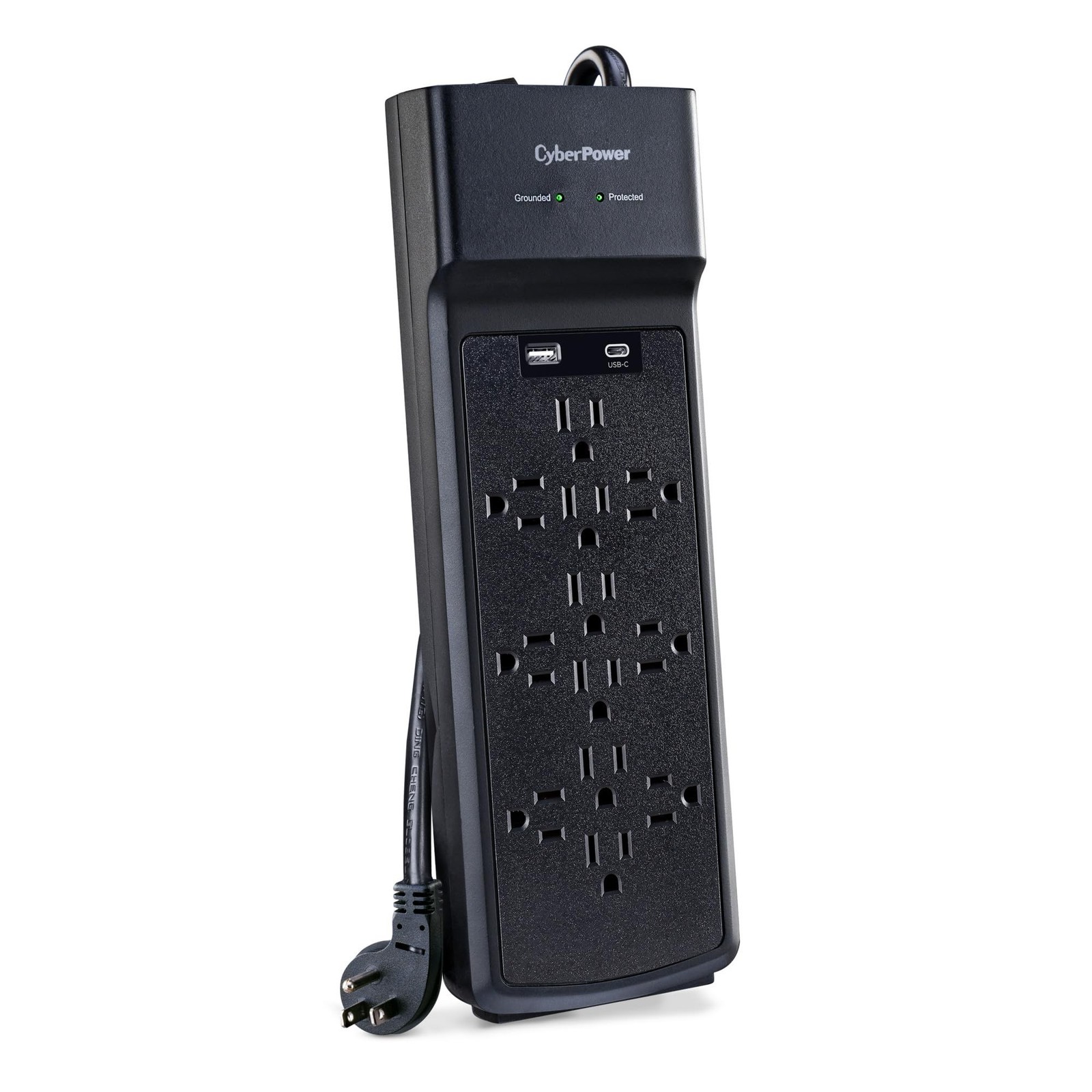CyberPower CSP1206UC Surge Protector, 3000J, 12 Outlets, 1 USB-A, 1 USB-C, 6 ...
