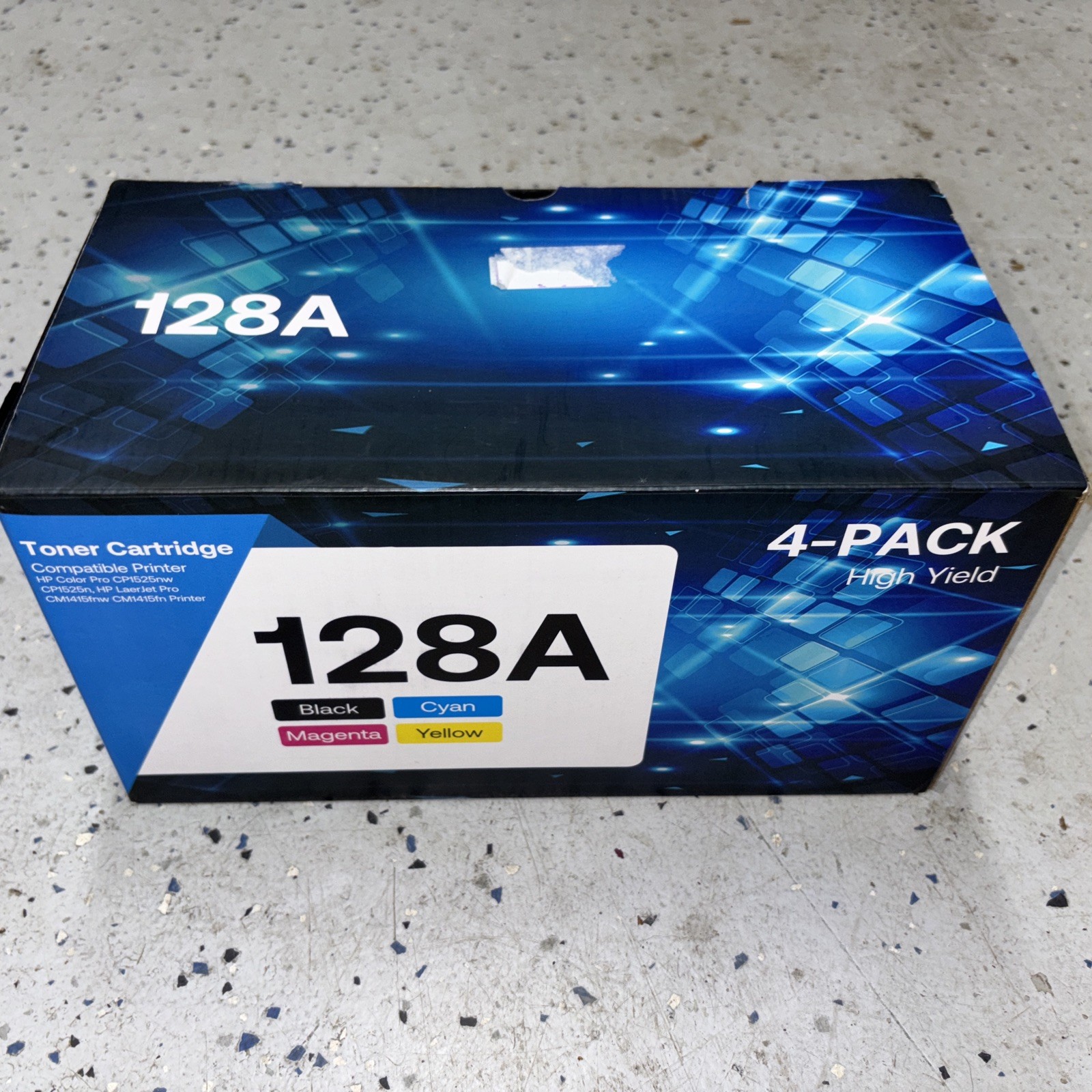 High Yield 128A Toner Cartridges for HP Compatible Black Cyan Magenta Yellow 