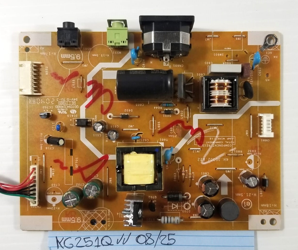 Acer Nitro KG251Q Gaming Monitor Power Supply Board