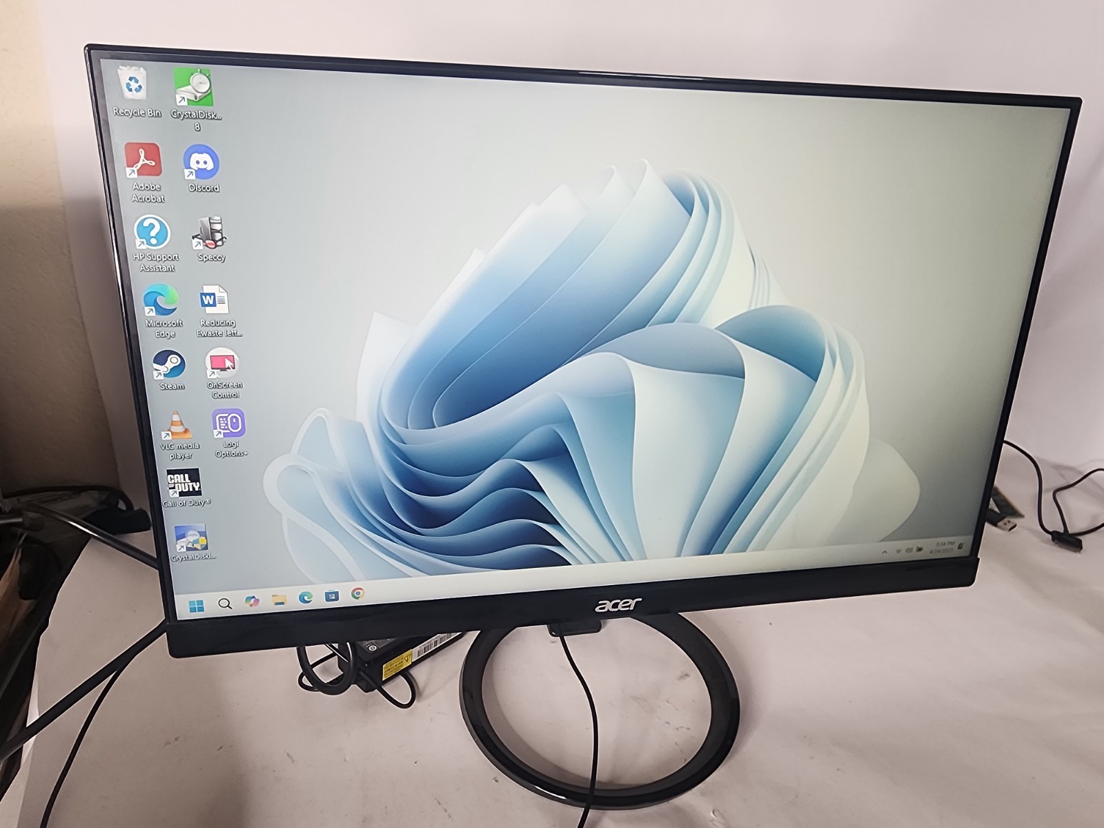 Acer 23.8" LED Monitor R240HY Widescreen Display 1920x1080 HDMI/VGA/DVI - Black