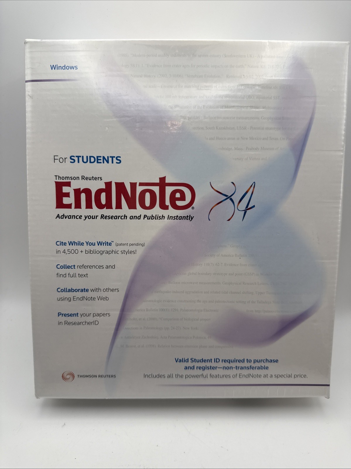Endnote X4 Workstation for (PC Windows) Research Publishing Brand New Sealed