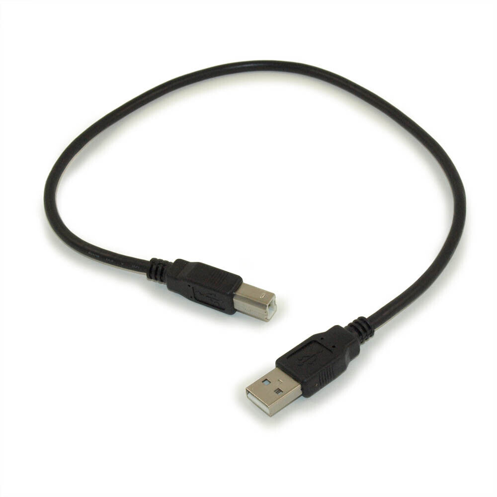 1ft USB 2.0 Certified 480Mbps Type A Male to B Male Cable  BLACK