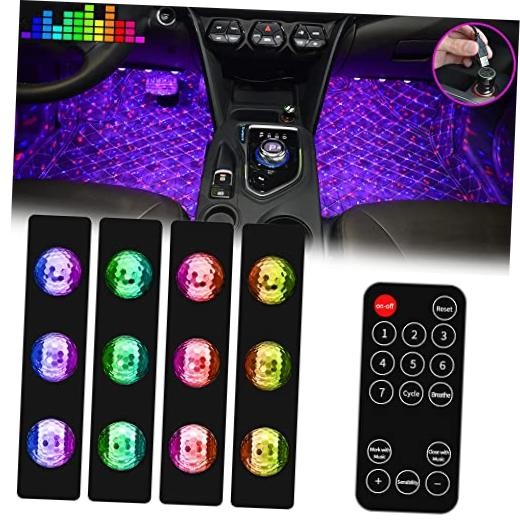 Car Interior Atmosphere Lights, USB Plug-in Romantic Stars Lights for Cars, DC