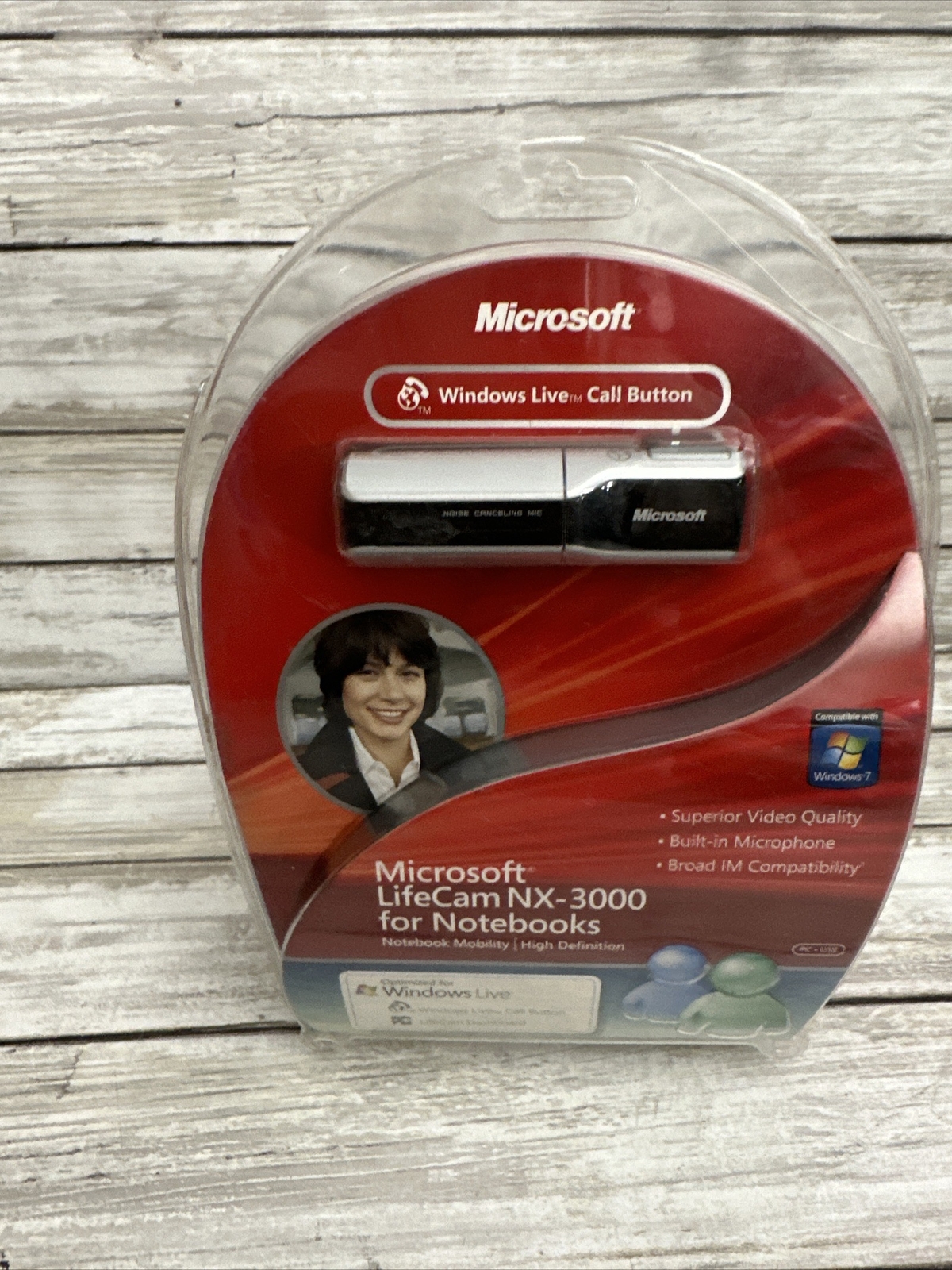 Microsoft LifeCam NX-3000 For Notebooks WTB00001 Windows XP & Vista NEW