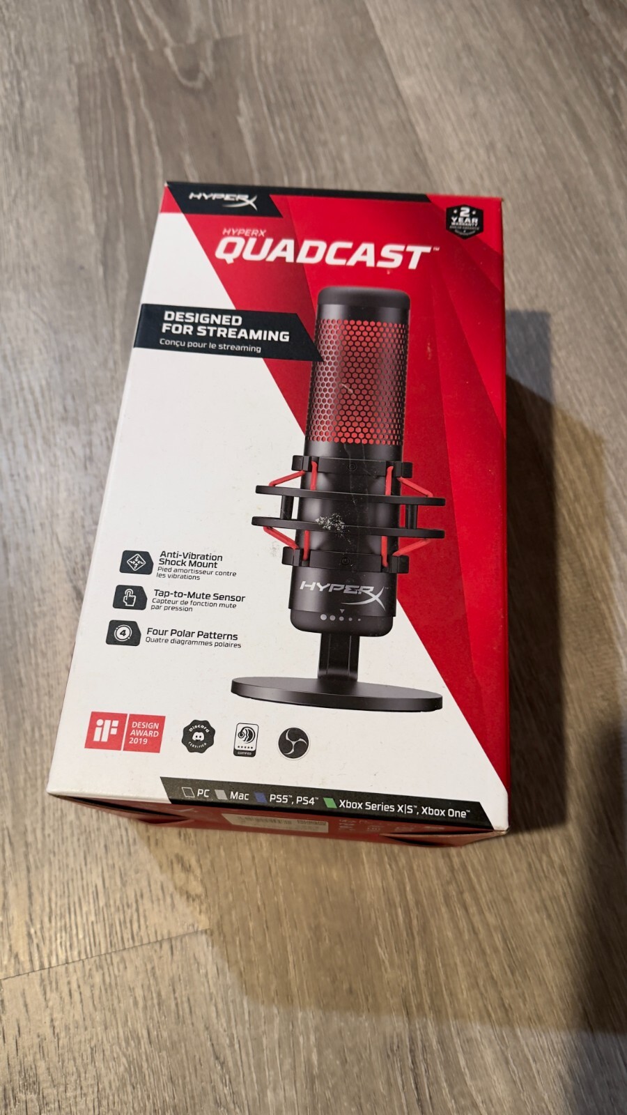 HP HyperX QuadCast Rouge