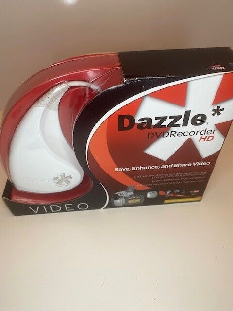 Dazzle DVD Recorder HD VHS to DVD Converter Save, Enhance BRAND NEW See Pics