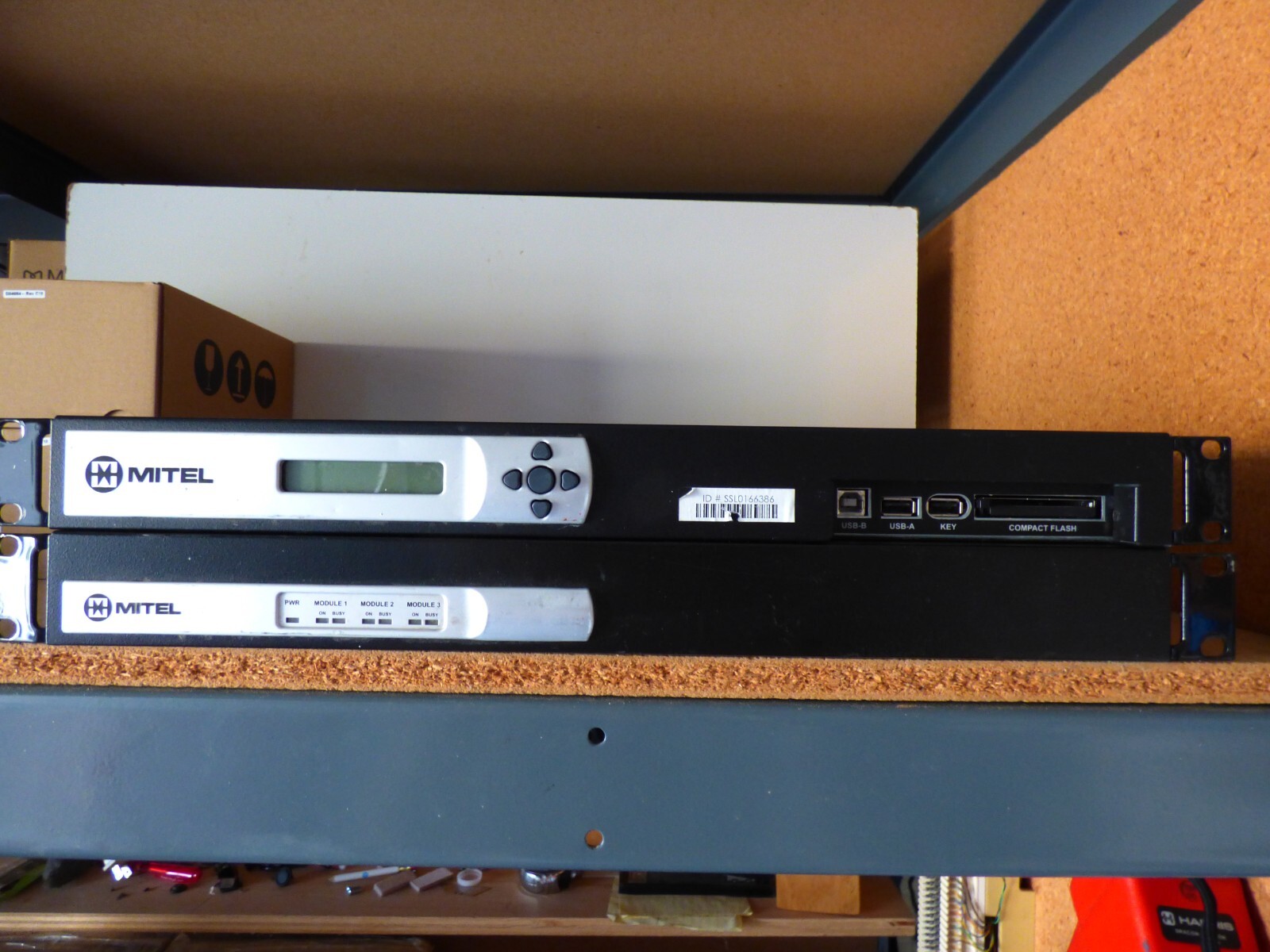MITEL 5000CP 580.1000 Telephony Server & DEI EXP. CABINET 580.1001  W/ modules.