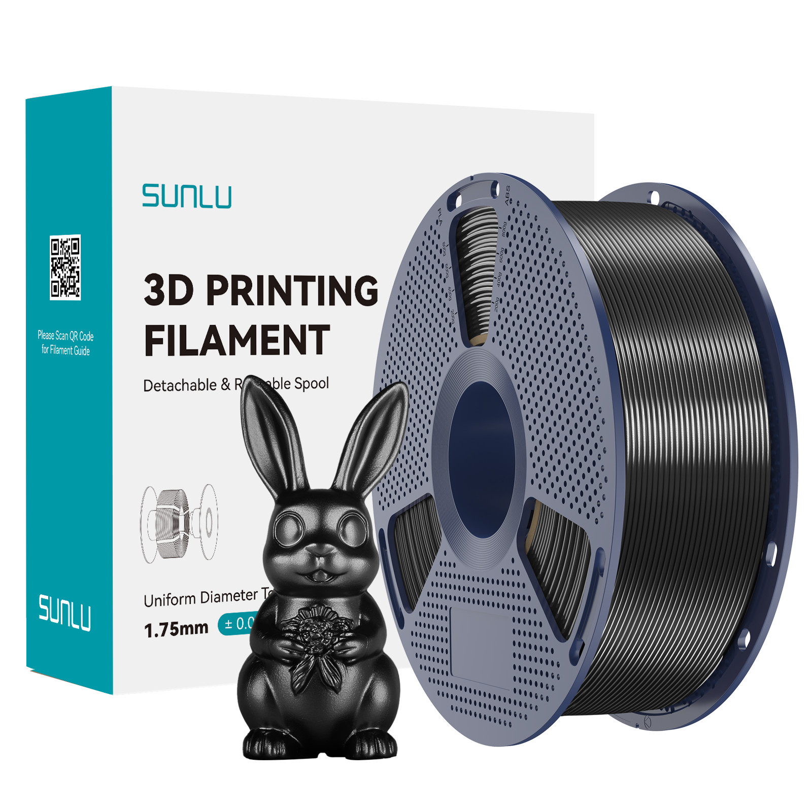 SUNLU 1.75mm PLA+ SILK Filament Neatly Wound vacuum packing Shiny Filaments