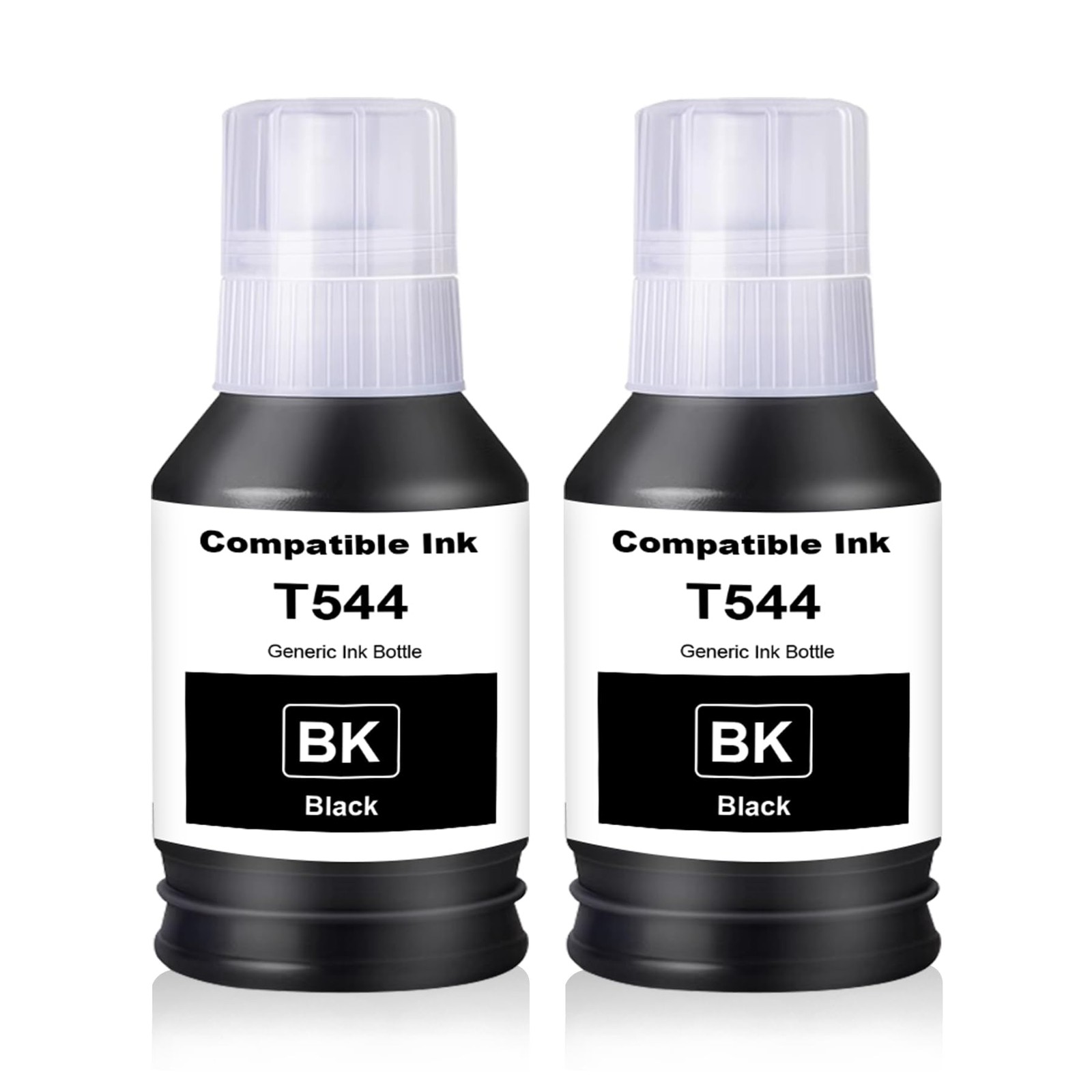 2 PCS T544 Black Ink Bottle Refill Compatible Replacement T544120 Printers