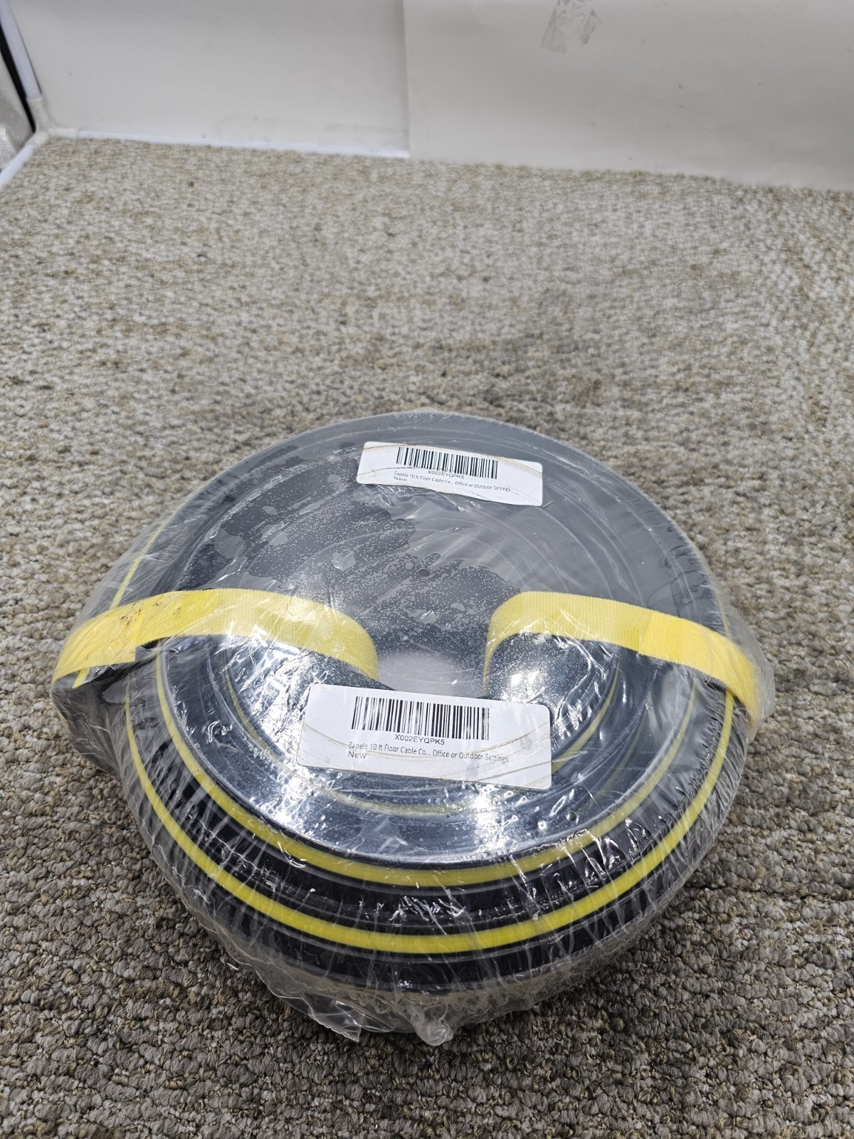 Eapele 10ft Floor Cable Cover Protector, Heavy Duty PVC Duct Prevent Trip Hazard