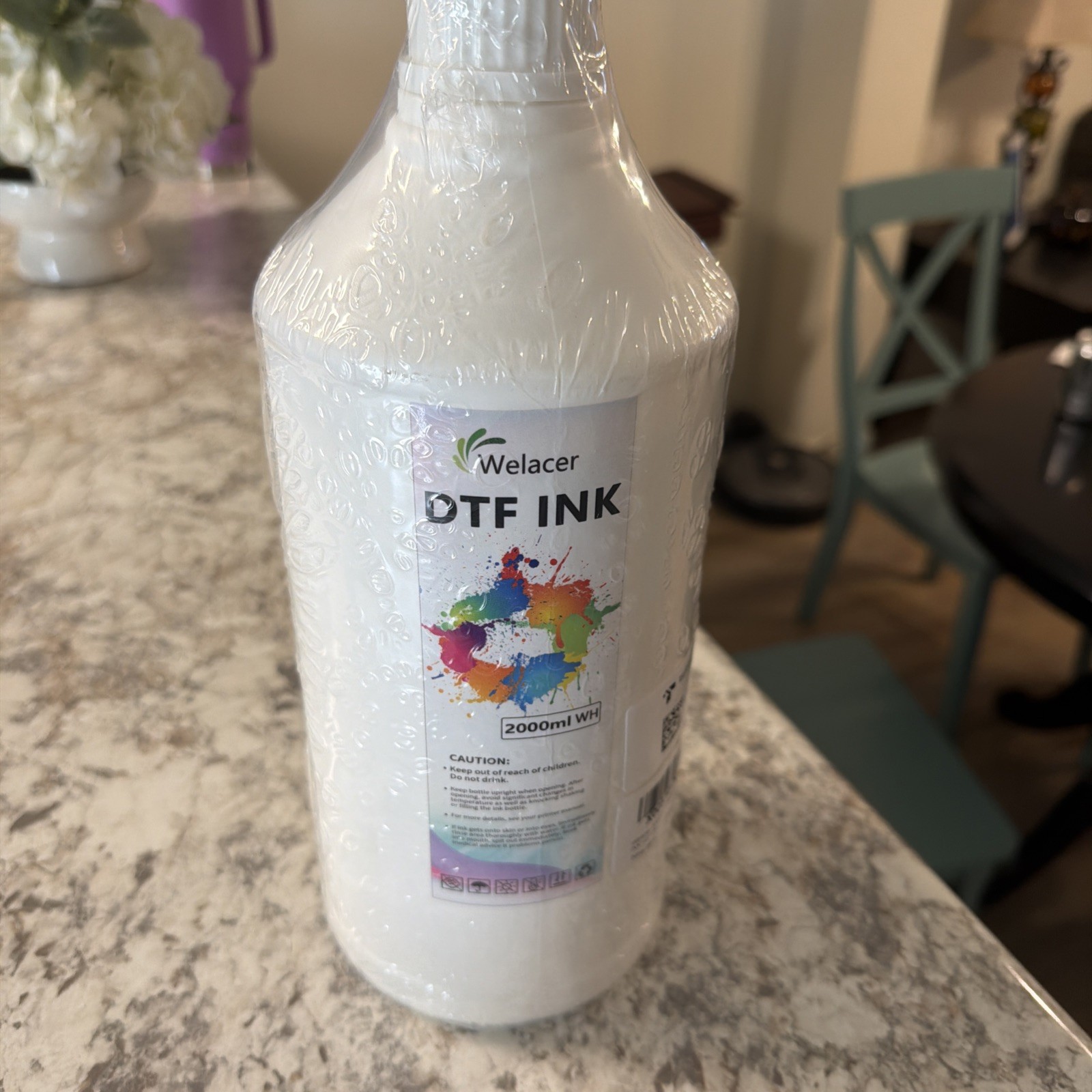 DTF Ink White 2000ml Heat Transfer Ink Refill I3200 ET-8550 | Ink Kit for I3200,